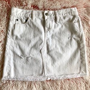 Old Navy White Denim Mini Skirt
